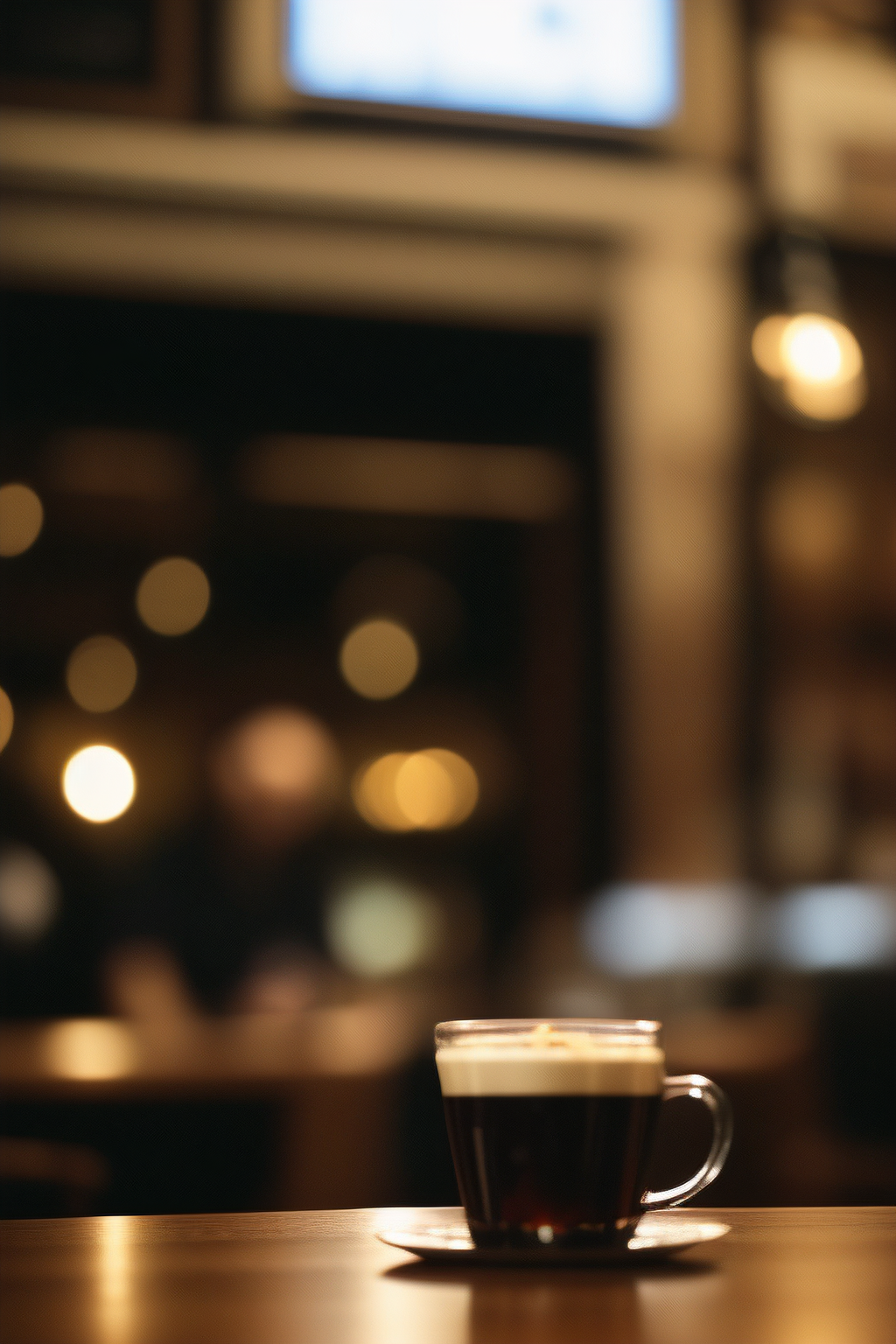 An empty café, echoing with the silence of forgotten dreams.